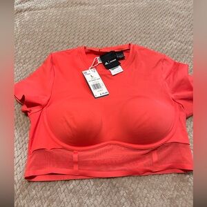 NWT Ivy Park mesh cropped corset tank with built in support.